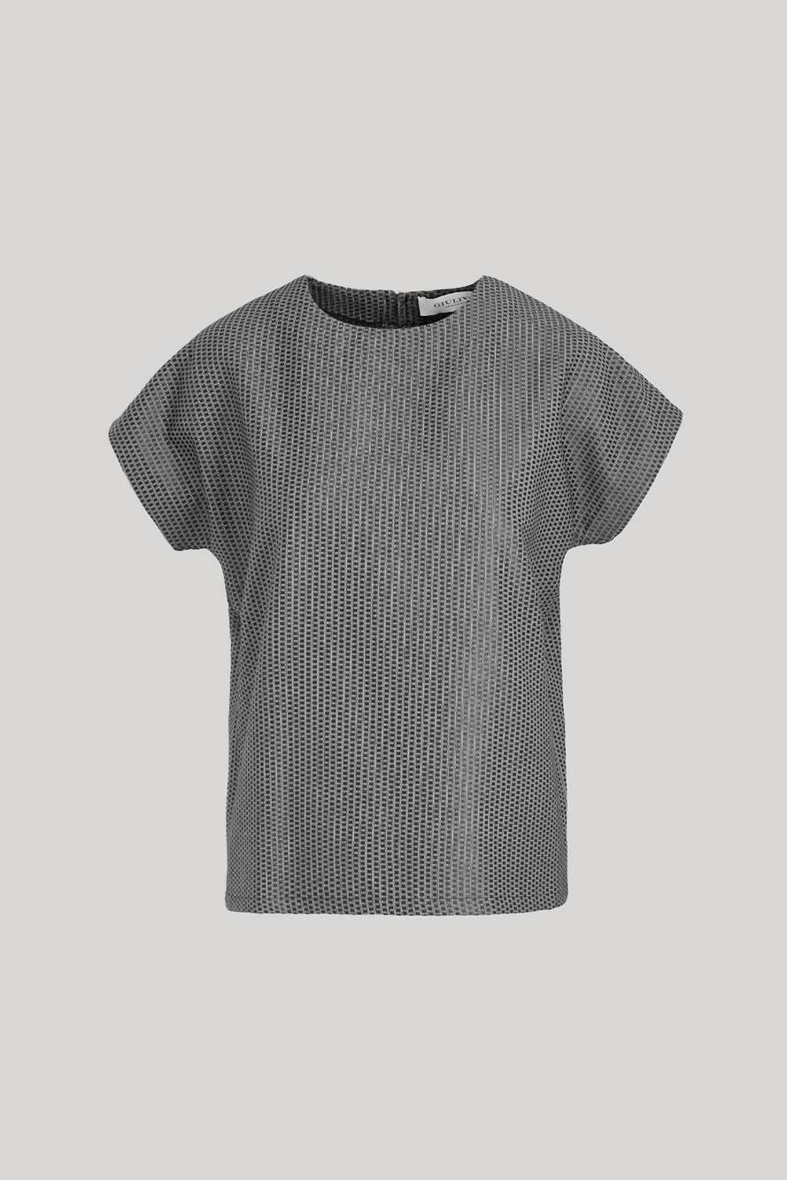 NEW GIULIVA HERITAGE women's ava wool and silk top in black geometric pattern